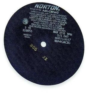 NORTON ABRASIVES 66243529606 Abrasive Cut-Off Wheel, Type 1, 4 in Dia, 0.035 in