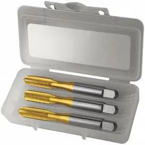 GREENFIELD THREADING 174535 3pc HSS Taper,Plug & Bottoming Hand Tap Set HTGP