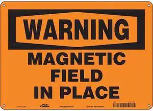 CONDOR 486R80 Safety Sign, 10 in Height, 14 in Width, Polyethylene, Horizontal