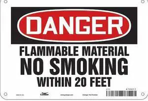 CONDOR 478H17 Danger Sign, 7" H, 10" W,  Vertical Rectangle, English, 478H17