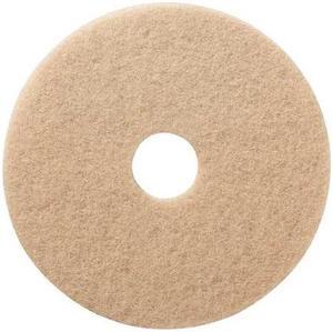 TOUGH GUY 402W42 Burnish Pad,Tan,Size 15",Round,PK5