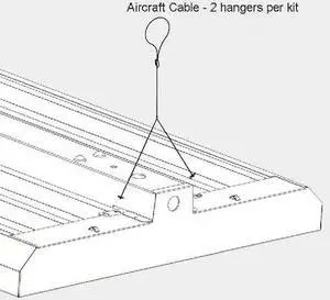 ACUITY METAL OPTICS MHYTGB10 WWGR Aircraft Cable Hanging Kit,F/FGB Fixture