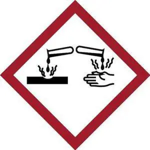 BRADY 118839 Label,GHS Corrosive,Vinyl,39/Sheet