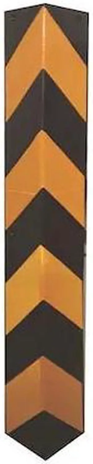 ZORO SELECT 31CA24 Corner Guard, Black/Yellow, 4"W X 31-1/2"H