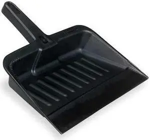 RUBBERMAID FG200500CHAR Hand Held Dust Pan, Black, Polypropylene, Overall