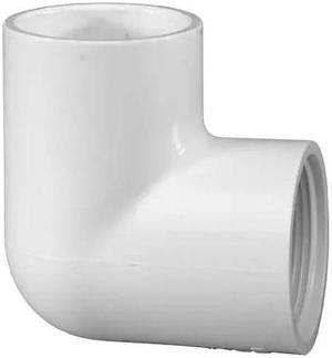 ZORO SELECT 407020 PVC Elbow, 90 Degrees, Socket x FNPT, 2 in Pipe Size