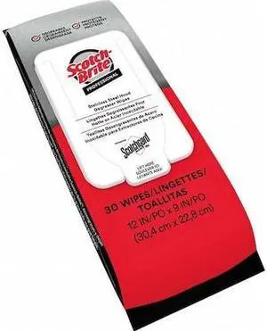SCOTCH-BRITE 36397 Kitchen CleanerDegreaserWipes,12x9",30ct