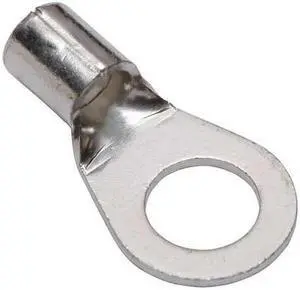BURNDY YAD6CM10E38 Uninsulated Compression Terminal, 6 AWG Max, 3/8 in Stud,