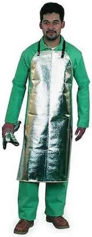 STEEL GRIP ATH125-39 Aluminized Bib Apron, Aluminized Thermonol