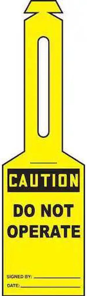 ACCUFORM TAL312 Loop n Strap Caution Tag, General Safety, Plastic, 5 1/4 in H x