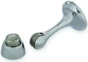 ZORO SELECT 1XNP7 Magnetic Door Holder, Chrome, Silver, Wall