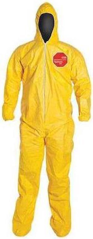 DuPont - QC122S-XL - Yellow Tychem Qc Coverall Zip Front Att Socks Xl