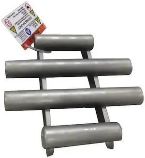 ZORO SELECT 34TA10 Magnetic Grate,Round,Ceramic,8 in. dia.