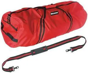 WESTWARD 25F575 Duffel Bag, Red, Polyester, 3 Pockets