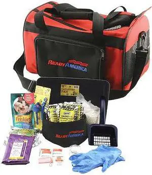 READY AMERICA 77100 Cat Emergency Kit, Fabric 20 Components, 1 People Served