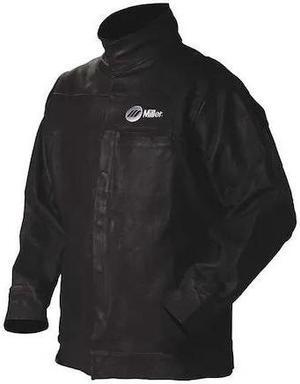 MILLER ELECTRIC 231090 Jacket,Black,Pigskin Leather,Large