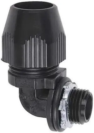 ABB LT9200P Conduit Fitting 90 Deg Elbow, 2 in, Liquid-Tight, Plastic, Black