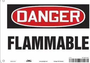 CONDOR 478F45 Danger Sign,10" Wx7" H,0.032" Thickness, 478F45