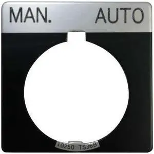 EATON 10250TS67 Cutler-Hammer Legend Plate,Manual Automatic,Black