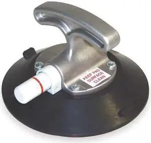 WOODS POWR-GRIP TL6HG Suction Cup Lifter,6 In Dia,T-Handle