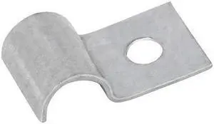 ZORO SELECT CH0409Z1 Cable Clamp, Steel, 1/4 in Bundle Dia., Natural, 50 PK