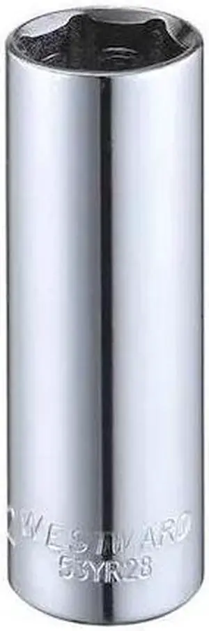 WESTWARD 53YR28 1/4" Drive, SAE Socket, 1/2" Socket Sz, 6 Pts