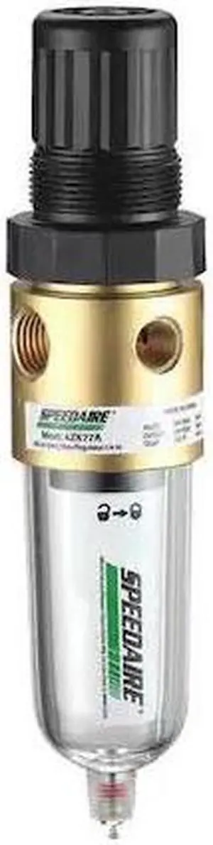 SPEEDAIRE 4ZK77 Filter/Regulator,1/4in NPT w/Brass Body