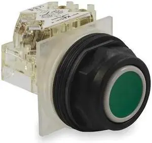 SCHNEIDER ELECTRIC 9001SKR1GH13 Flush Push Button Operator, 30 mm, SPDT, Green