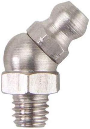 WESTWARD 52PA08 Fitting,45 Deg.,SS,M6x1mm Thrd Size,PK10
