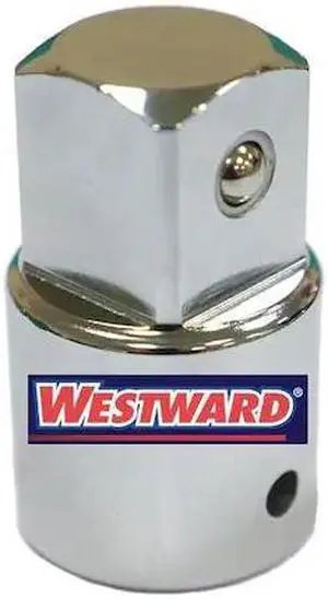 WESTWARD 45J216 Socket Adapter,3/4" Female Sq,1" Square