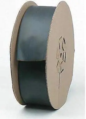 3M FP301-1/16-100'-BLACK-SPOOL Heat Shrink Tube, Thin Wall, 2:1 I.D. Shrink
