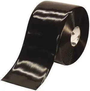 MIGHTY LINE 6RBLK Floor Marking Tape, Rubber, No Legend, Black, 6 in W. MIGHTY LINE 6RBLK Floor Marking Tape, Rubber, No Legend, Black, 6 in W.
