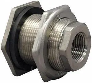 BANJO TF125SS 1-1/4" FNPT 316 SS Bulkhead Tank Fitting BANJO TF125SS 1-1/4" FNPT 316 SS Bulkhead Tank Fitting