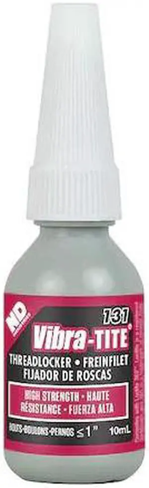 VIBRA-TITE 13110 Threadlocker, VIBRA-TITE 131, Red, High Strength, Liquid, 10
