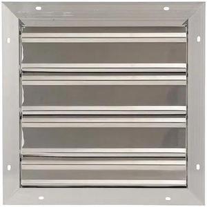 DAYTON 3HHN6 16 in 19"H-W 5 1/4"L Aluminum Backdraft Damper, 16-1/2 in x 16-1/2