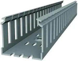 TYRAP TYD3X4WPG6 Wiring Duct,Wide Slot Wall,Gray,6 ft. L