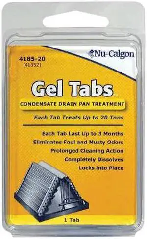 NU-CALGON 4185-20 Condensate Pan Treatment,20t,Yellow