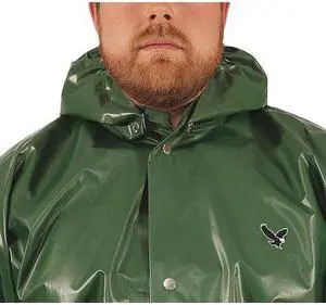 TINGLEY H22148 Iron Eagle Rain Hood, Green, Snaps, Nylon/Polyurethane