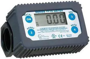 FILL-RITE TT10PB Flowmeter,For 1" Pipe,BSPT,2 to 35 gpm