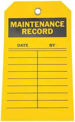 BRADY 4ZH13 Mal Nt Rcd Tag,7 x 4 In,Bk/Yel,Met,PK10