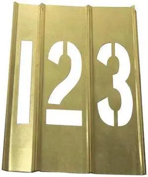 ZORO SELECT 20Y515 Brass Stencils,15 Piece Number,6 In