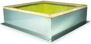 DAYTON 5EFJ2 Roof Curb, Fixed, 12 In H, 15 1/2 In O D