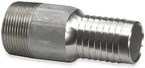 ZORO SELECT 3MC01 Nipple,3/4 In Barb,3/4 In MNPT,Steel