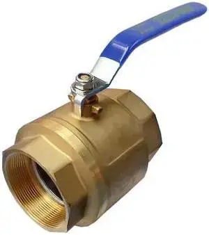 ZORO SELECT 1PYT2 4" FNPT Brass Ball Valve Inline