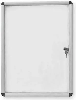 ZORO SELECT 2RXC7 Enclosed Magnetic Bulletin Board 37-1/2"x25-2/5", 1 Door