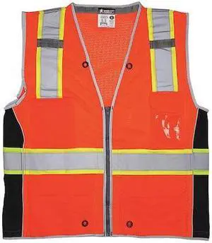 MCR SAFETY SURVCL2OX4 High Visibility Vest,4XL Size,Unisex