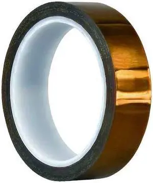 TAPECASE 15C596 Film Tape,Polyimide,Amber,1/4 In x 36 Yd