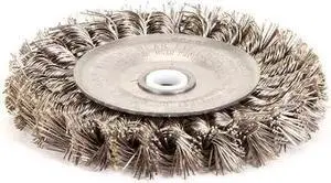 WEILER 94013 Twist Wire Wheel Wire Brush, Threaded Arbor