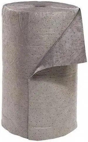 SPILLTECH GRB300S Sorbent Roll, 59 gal, 30 in x 300 ft, Universal, Gray,