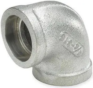 ZORO SELECT 609E111SW212 2-1/2" Socket Weld 316 SS 90 Degree Elbow